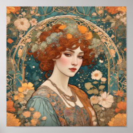 Mucha, Bloemenmotieven, Adverteren, Tsjechoslowaki Poster