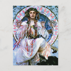 Mucha Briefkaart: Alphonse Mucha - Slavia Briefkaart