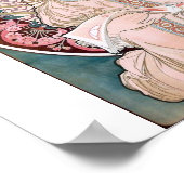 Mucha champenois paris roze dess poster (Hoek)