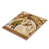 Mucha Cherry Blossom en Cherries Tegeltje (Zijkant)