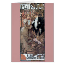 Mucha flirt femme homme amour romantique