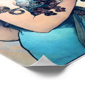 Mucha Grapes Art Deco  Woman Poster (Hoek)