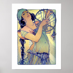 Mucha Gypsy meisje Poster