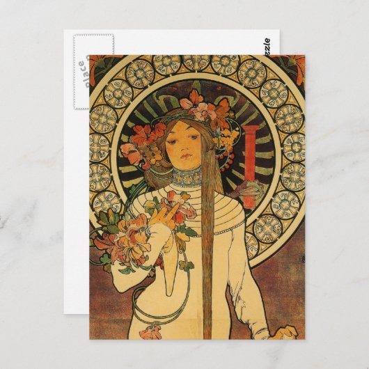 Mucha La Trappistine Briefkaart (Voorkant / Achterkant)