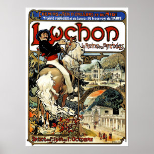 Mucha - Luchon - Art Nouveau - Casino-Poster Poster