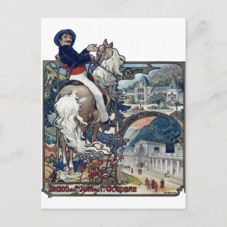 Mucha Luchon Old European City Art Nouveau Briefkaart