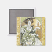 Mucha Magnet : Alphonse Mucha - Art Nouveau (Recto/Verso)