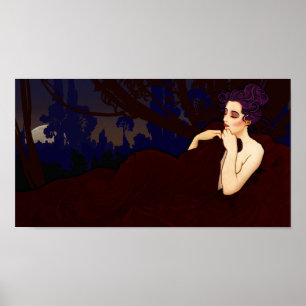 Mucha Moon-Rise Print