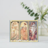 Mucha ~ Panel of Three Briefkaart (Staand voorkant)