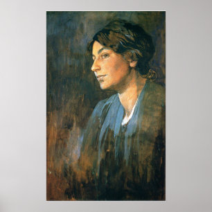 Mucha - Portret van Marushka, de vrouw van de kuns Poster