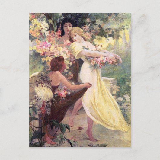 Mucha Postcard: Spirit of Spring Briefkaart (Voorkant)