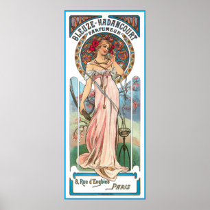 Mucha Poster Print: parfum en advertentie