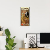 Mucha - Poster Vintage - Flirt (Bureau à domicile)
