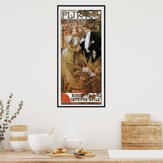 Mucha - Poster Vintage - Flirt (Cuisine)