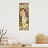 Mucha Poster vintage : La Dame aux Camélias (Cuisine)