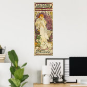 Mucha Poster vintage : La Dame aux Camélias (Bureau à domicile)