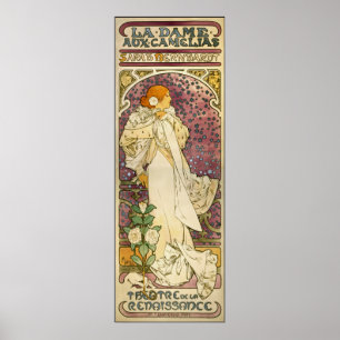 Mucha Poster vintage : La Dame aux Camélias