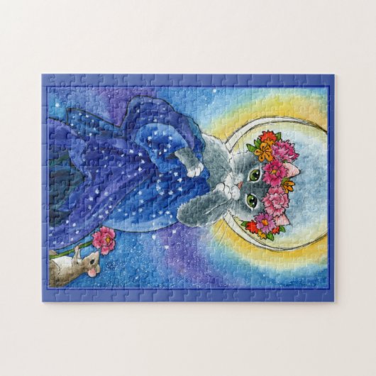 Mucha Spring Cat spoof jigzaagpuzzel Legpuzzel (Horizontaal)