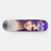  Mucha Stijl Mooi Vrouwenportret Skateboard (Horizontaal)