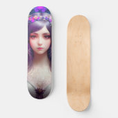  Mucha Stijl Mooi Vrouwenportret Skateboard (Voorkant)