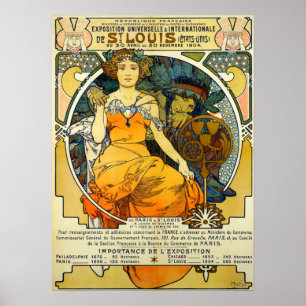 Mucha - Universele en internationale tentoonstelli Poster