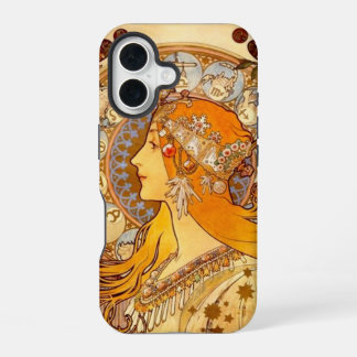 Mucha Zodiac iPhone 16 Hoesje