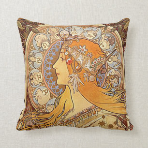 Mucha. Zodiac Kussen