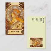 Mucha Zodiac Visitekaartje (Voorkant / Achterkant)