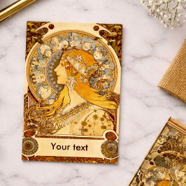 Mucha Zodiac Visitekaartje