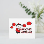 Muchas Gracias Briefkaart (Staand voorkant)