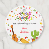Muchas Gracias Mexican Birthday Dank je Label (Voorkant)