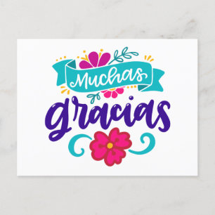 Muchas Gracias, Spaans en kleurrijk Briefkaart