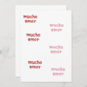 MUCHO AMOR  ADVIESKAART (Voorkant / Achterkant)