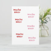 MUCHO AMOR  ADVIESKAART (Staand voorkant)