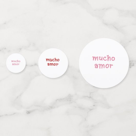 MUCHO AMOR  CONFETTI (Achterkanten)