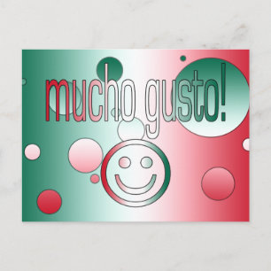Mucho Gusto! Pop voor Mexicaanse vlag Briefkaart