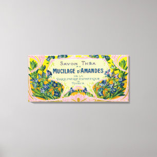Mucilage D' Amandes Soap LabelParis, Frankrijk Canvas Afdruk