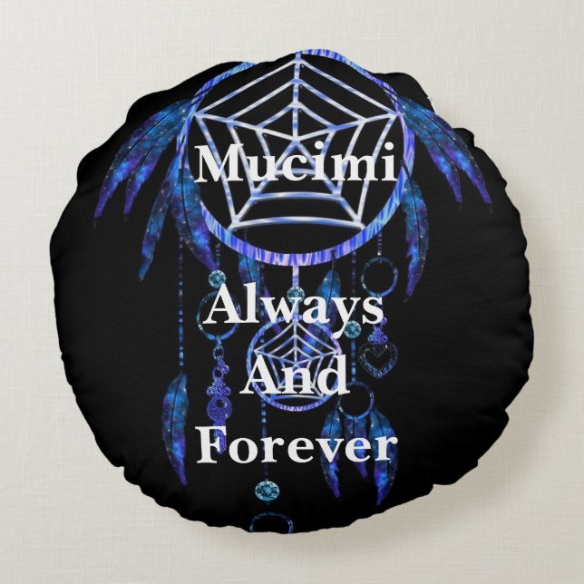 Mucimi-kussen Rond Kussen (Achterkant)