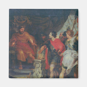 Mucius Scaevola voor Lars Porsena, c.1618-20 Magneet