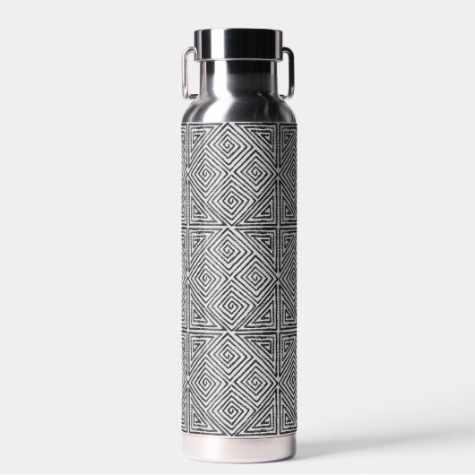 Mud Cloth Diamond Pattern Prachtig Waterfles (Voorkant)