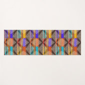 Mud Cloth geïnspireerd | Multicolors en diamanten Yogamat (Voorkant (horizontaal))