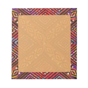 Mud Cloth Geïnspireerd Patroon Notitieblok