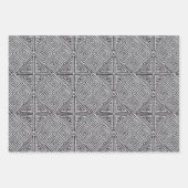 Mud Cloth Geïnspireerde Boho Blues Inpakpapier Vel (Voorkant 3)