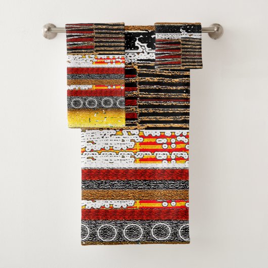 Mud Cloth Print Bad Handdoek (Insitu)