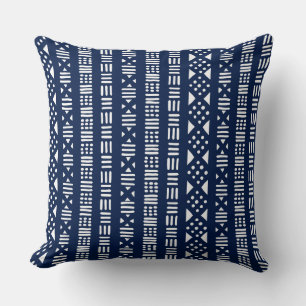 Mud Cloth Style 01 - Indigostijl Kussen