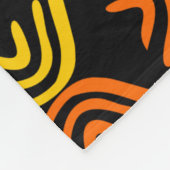 Mud Cloth Style 080215 - Ambergeel en Sinaasappel  Fleece Deken (Hoek)