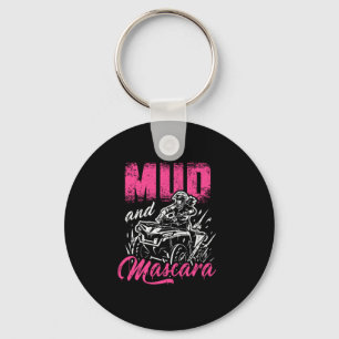 Mud en Mascara 4x4 ATV 4-Wheeler Quad Biker Girl Sleutelhanger