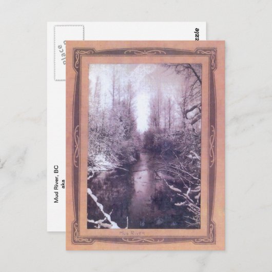 Mud River, carte postale de mémoire BC (Devant / Derrière)