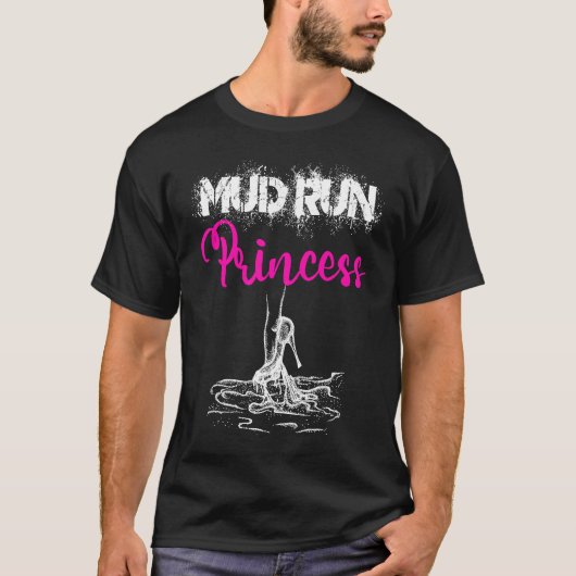 Mud Run Prinses Vrouwen Mud Runner Obstakel Race M T-shirt (Voorkant)