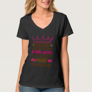Mud Run vrouwen prinses nooit onderschatten een me T-shirt